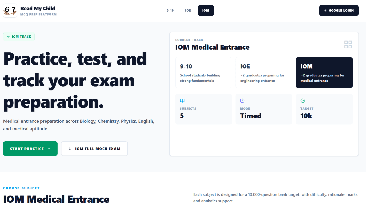 From helping my sister practise for an MCQ competition to building an exam-preparation platform